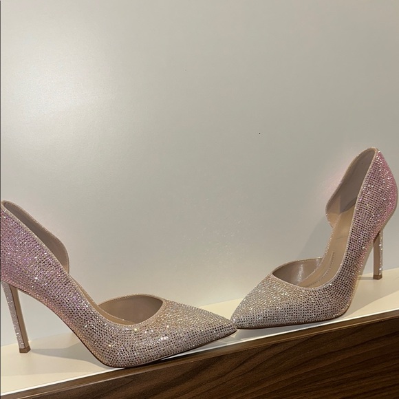 Bedazzled Pink and Silver Stiletto Heels - Picture 5 of 5
